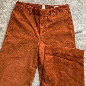 GAP high-rise wide-leg crop corduroy pant, size 14